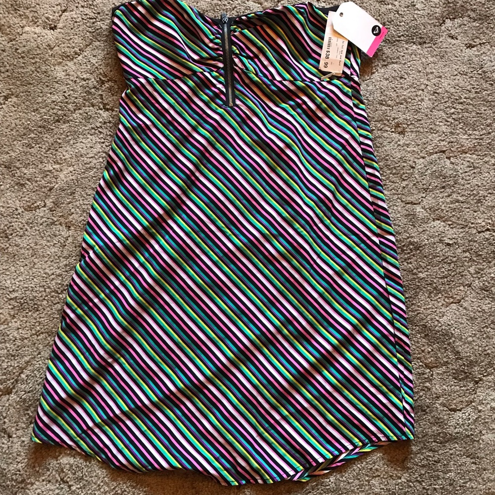 ROXY strapless summer dress sz L NWT